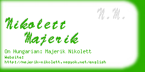 nikolett majerik business card